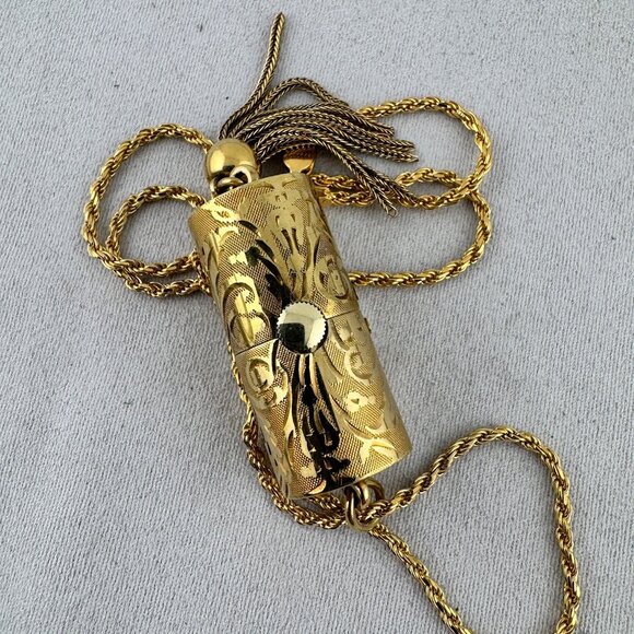 Vintage Glycine Swiss Pendant Peek a Boo or Slide Watch 30 in Italian Rope Chain main image 4